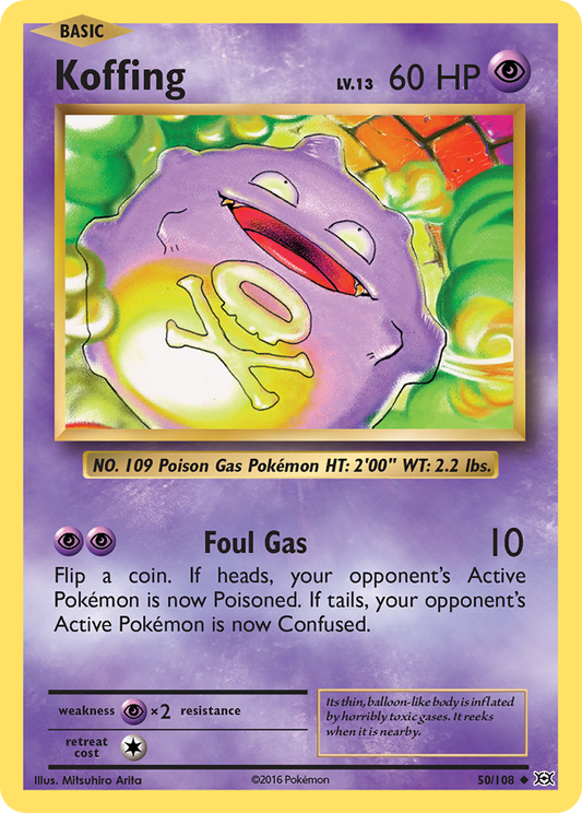 Koffing - Evolutions 50/108  - Near Mint