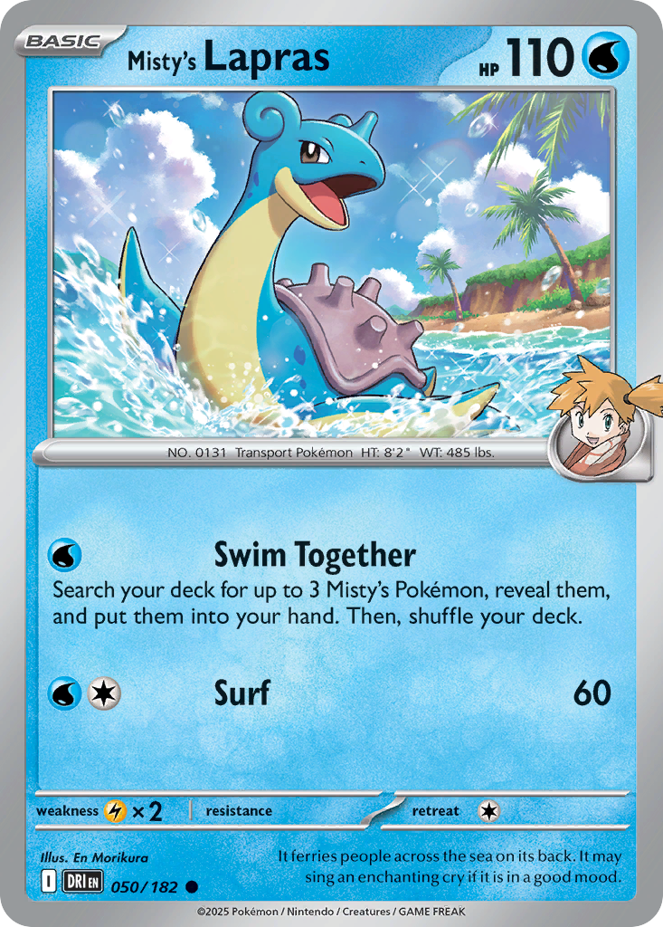 Misty's Lapras - Destined Rivals 050/182 (Foil) - Near Mint