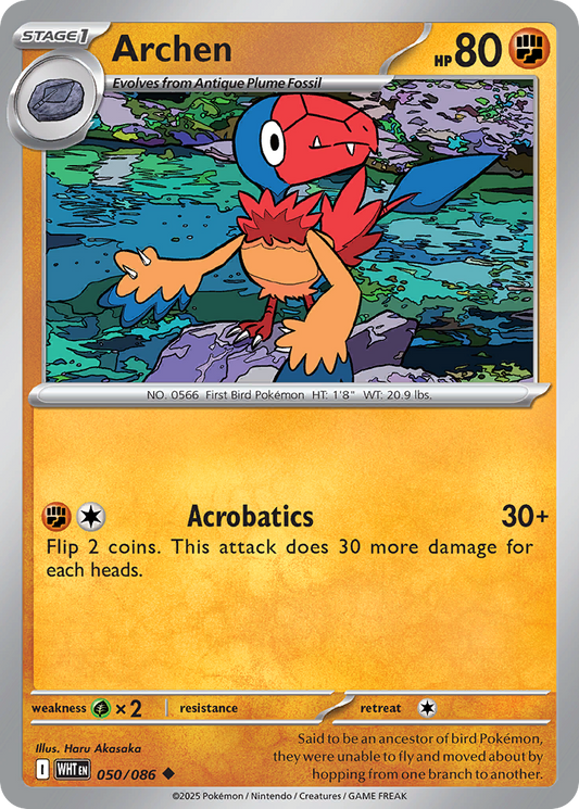 Archen (Poke Ball Pattern) - White Flare 050/086 (Foil) - Near Mint