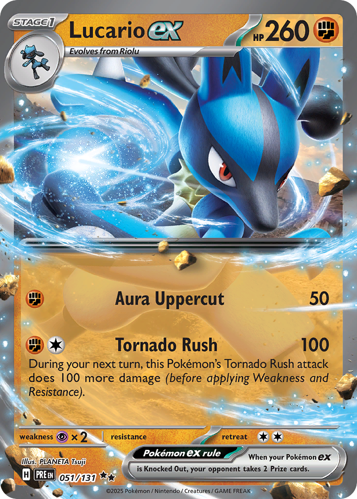Lucario ex (Prismatic Evolutions Stamp) - Miscellaneous Cards & Products 051/131 (Foil) - Near Mint