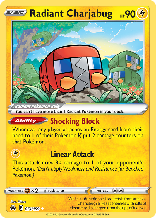 Radiant Charjabug - Crown Zenith 051/159  (Foil) - Near Mint - Ungraded