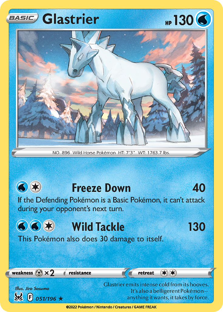 Glastrier - Lost Origin 051/196 (Foil) - Near Mint