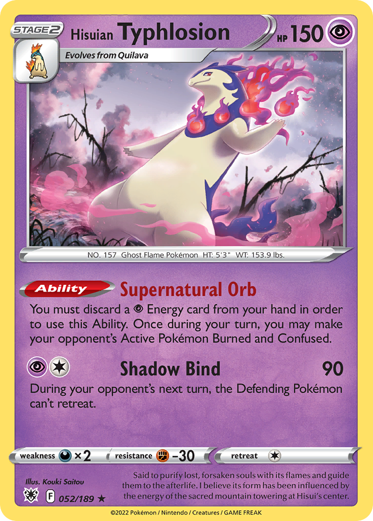 Hisuian Typhlosion - Astral Radiance 052/189 (Foil) - Near Mint