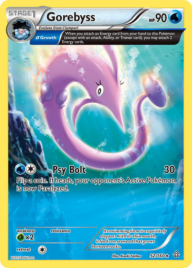 Gorebyss (Alpha) - Primal Clash 52  - Lightly Played - Ungraded
