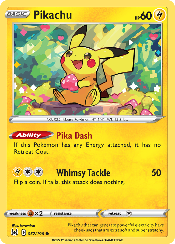 Pikachu - Lost Origin 052/196 - Near Mint