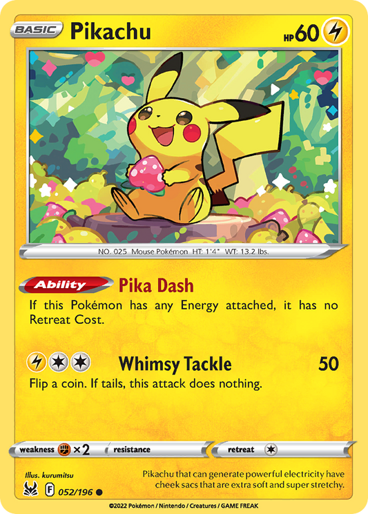 Pikachu - Lost Origin 052/196 - Near Mint