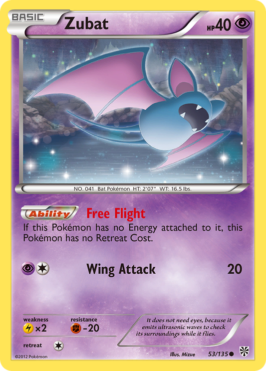 Zubat (53) - Plasma Storm 53  - Near Mint