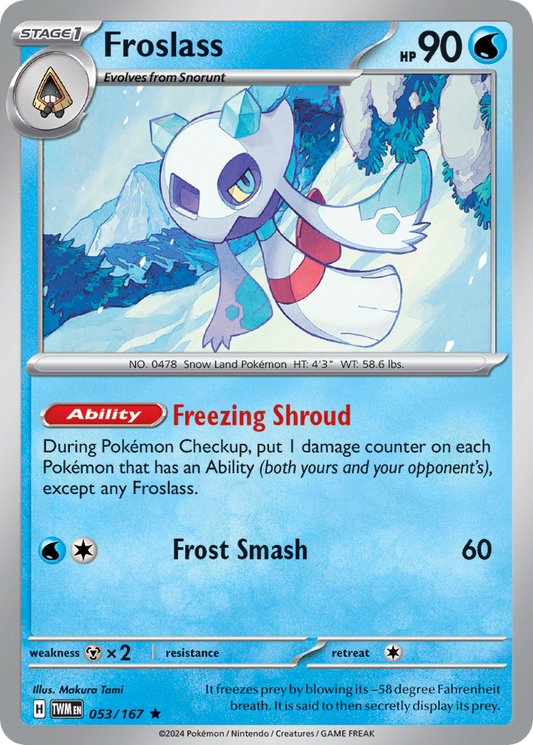 Froslass - Twilight Masquerade 053/167  (Foil) - Near Mint