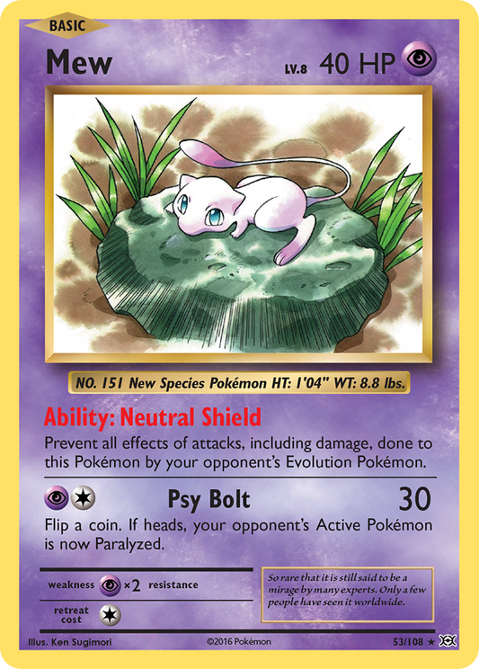 Mew - Evolutions 53/108 (Foil) - Lightly Played
