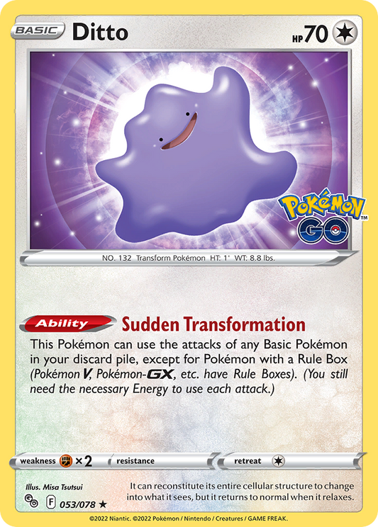 Ditto - Pokemon Go 053/078 (Foil) - Near Mint