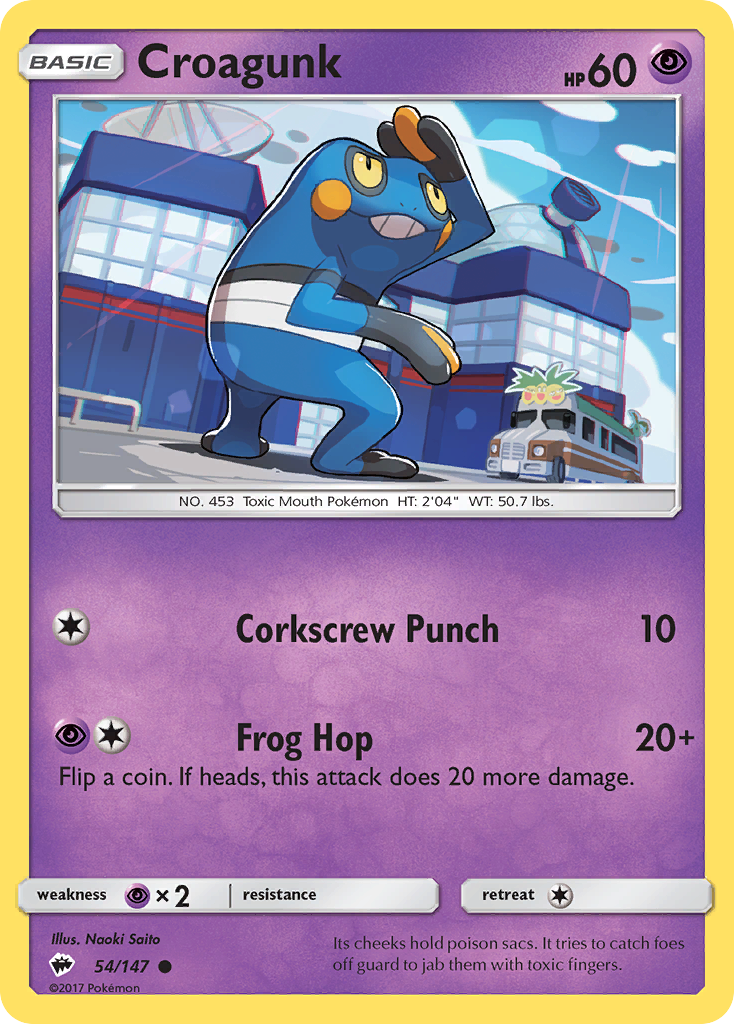Croagunk - Burning Shadows 54/147 - Near Mint