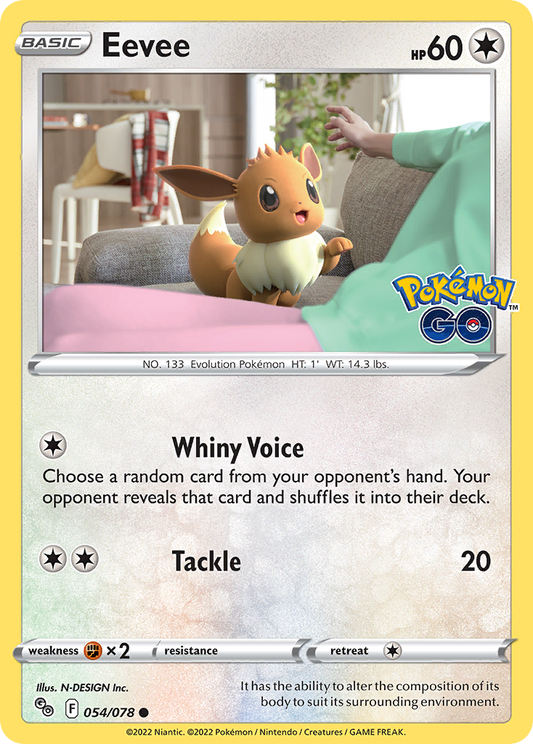 Eevee - Pokemon Go 054/078 - Near Mint