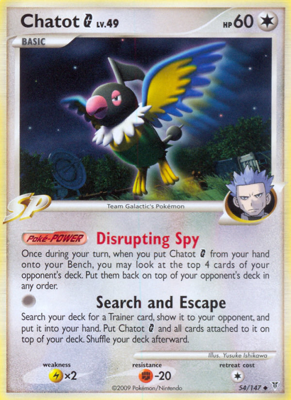 Chatot G - Supreme Victors 54 - Near Mint
