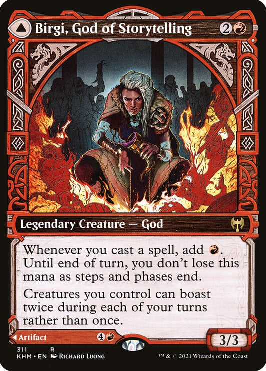 Birgi, God of Storytelling // Harnfel, Horn of Bounty - Kaldheim 311 (Foil)