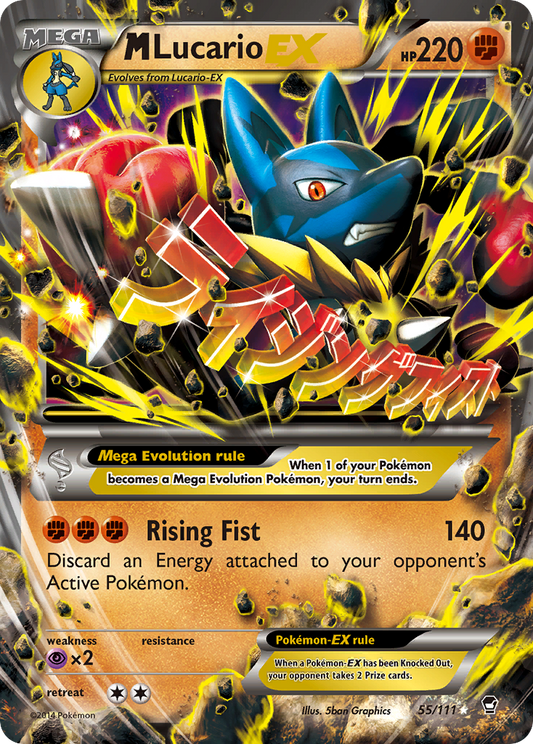 M Lucario EX - Furious Fists 55  (Foil) - Near Mint - Ungraded