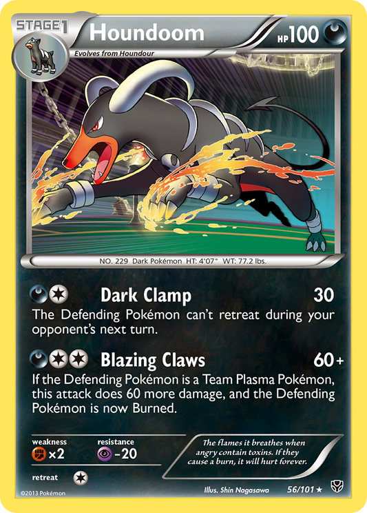 Houndoom - Plasma Blast 56 (Foil) - Moderately Played
