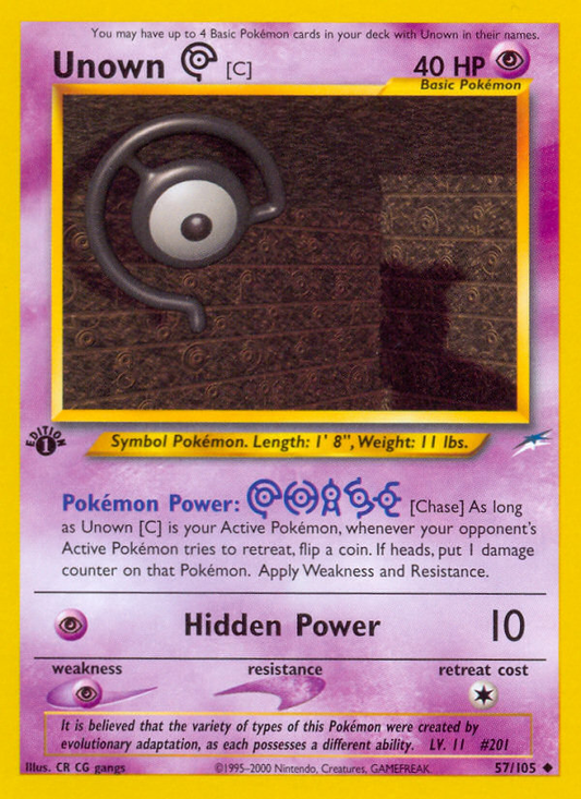 Unown [C] - Neo Destiny 57  - Damaged