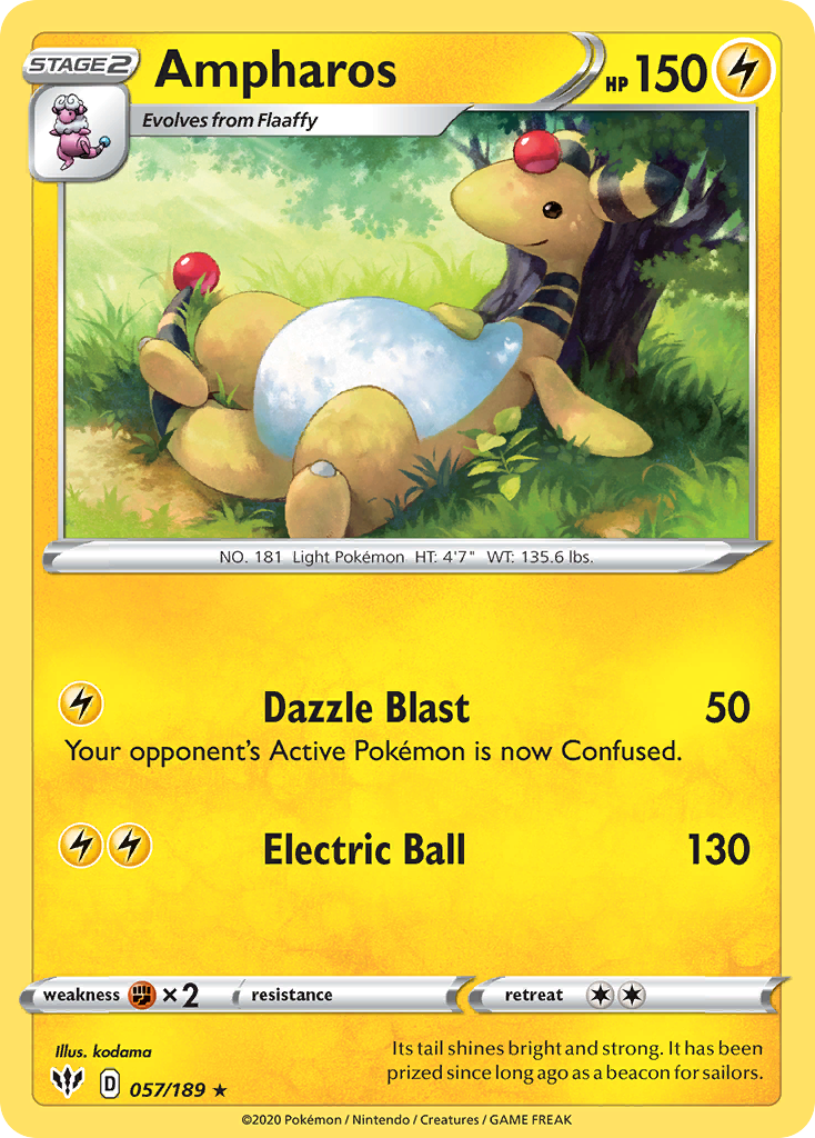 Ampharos - Darkness Ablaze 057/189 - Near Mint