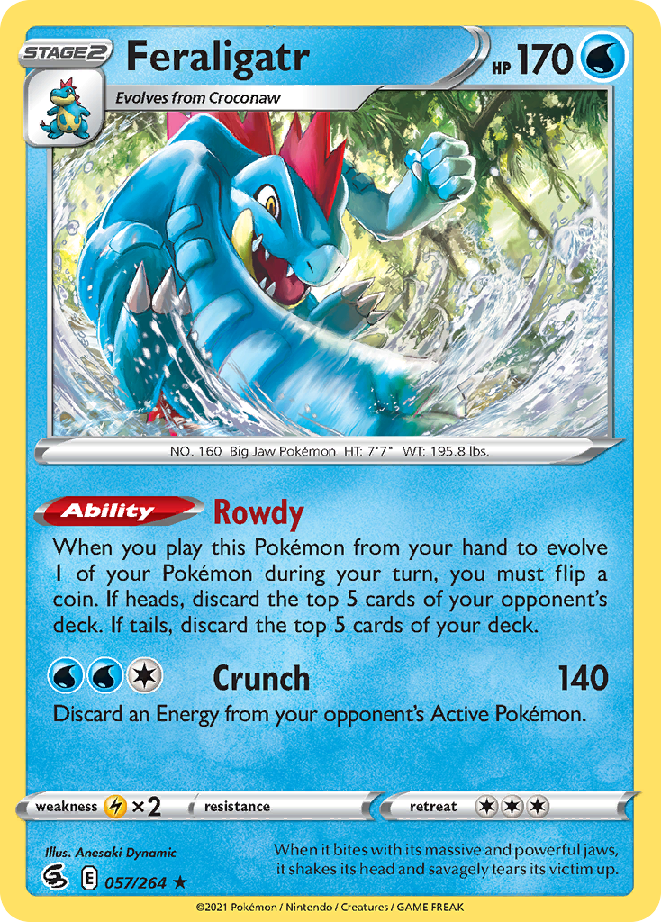 Feraligatr - Fusion Strike 057/264 (Foil) - Near Mint