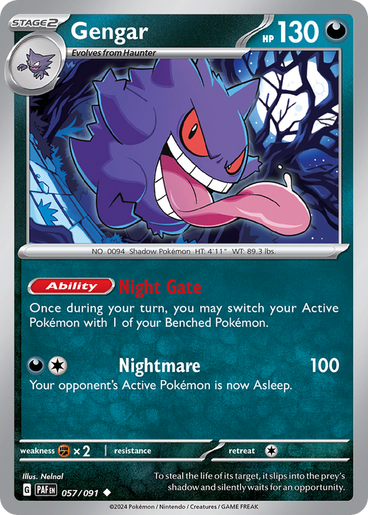Gengar - Paldean Fates 057/091 - Near Mint