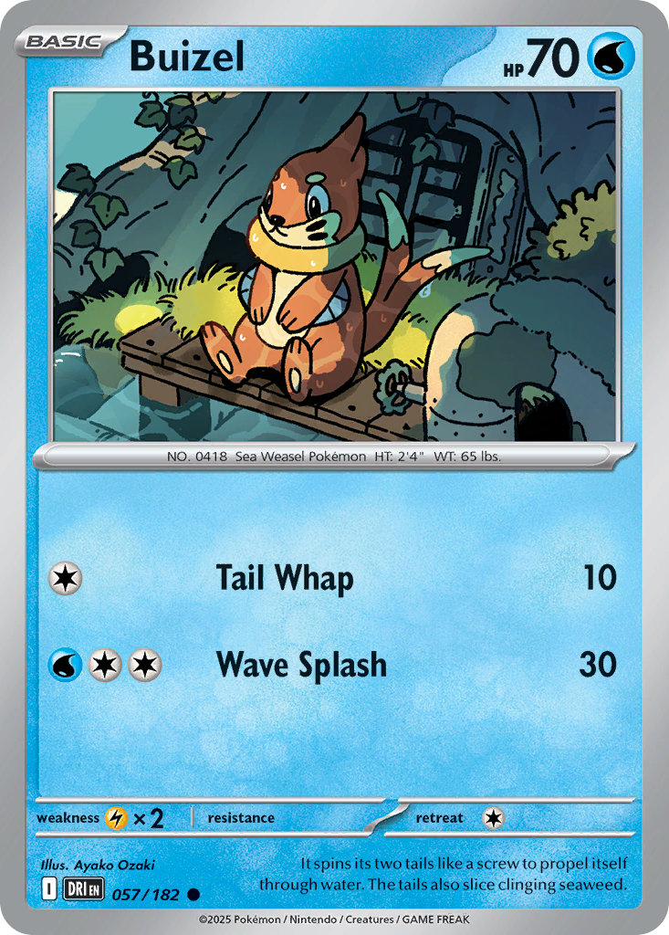 Buizel - Destined Rivals 057/182 (Foil) - Near Mint