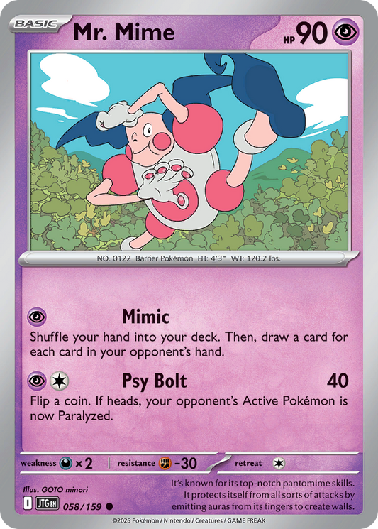 Mr. Mime - Journey Together 058/159  - Near Mint