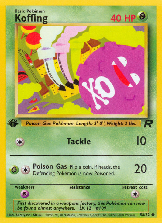 Koffing - Team Rocket 58 - Near Mint