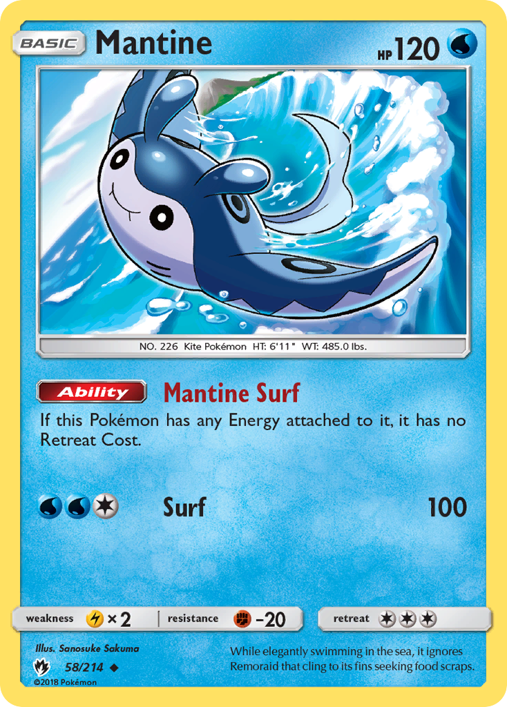 Mantine - Lost Thunder 58  - Near Mint