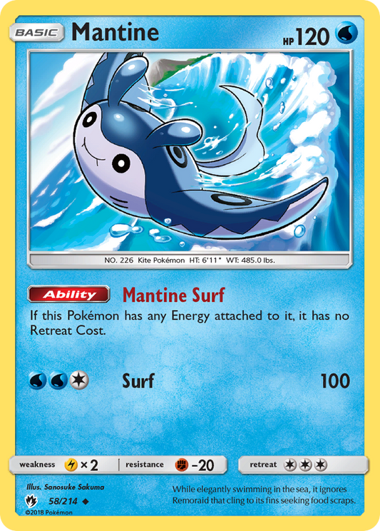 Mantine - Lost Thunder 58  - Near Mint