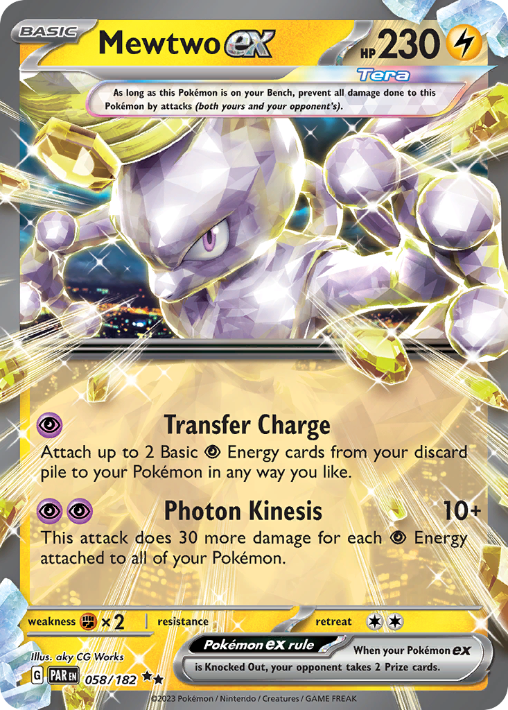 Mewtwo ex - Paradox Rift 058/182  (Foil) - Near Mint - Ungraded