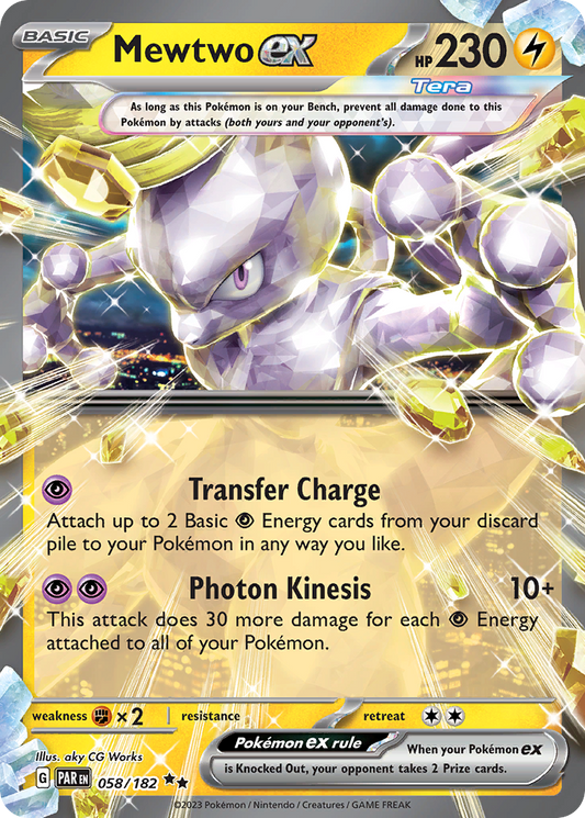 Mewtwo ex - Paradox Rift 058/182  (Foil) - Near Mint - Ungraded
