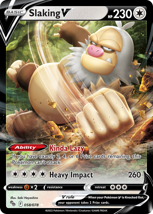 Slaking V - Pokemon Go 058/078 (Foil) - Near Mint