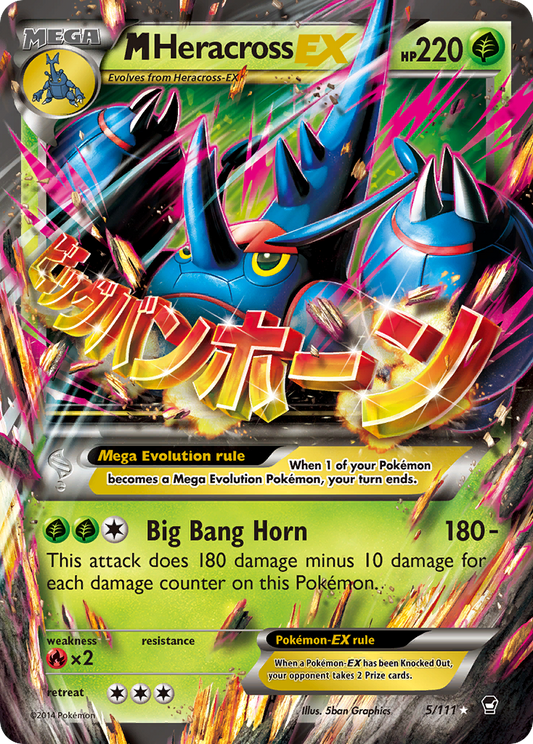 M Heracross EX - Furious Fists 5  (Foil) - Moderately Played - Ungraded