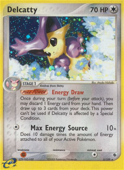 Delcatty - EX Ruby & Sapphire 5 (Foil) - Near Mint