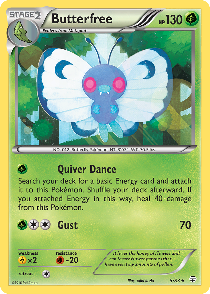 Butterfree - Generations 5 (Foil) - Near Mint