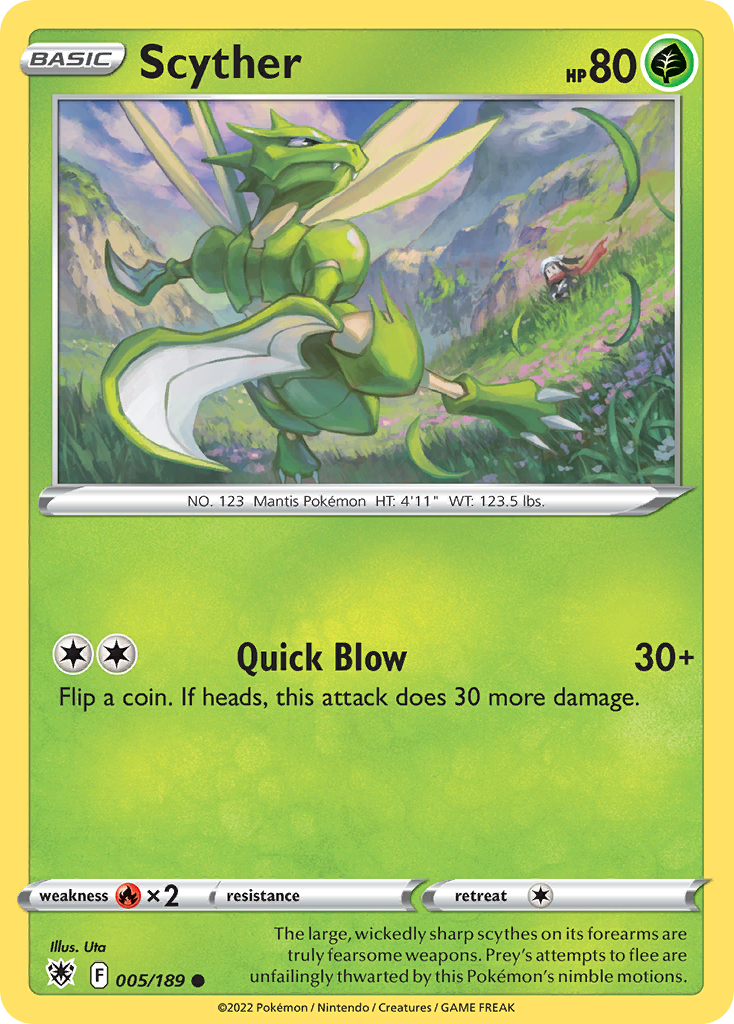 Scyther (005) - Astral Radiance 005/189 (Foil) - Near Mint