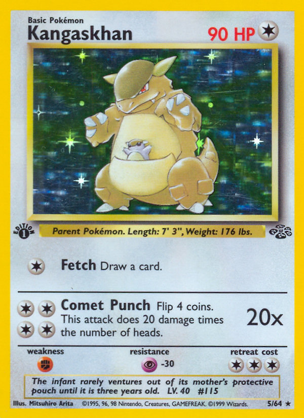 Kangaskhan - Jungle 5 (Foil) (Unlimited) - Heavily Played