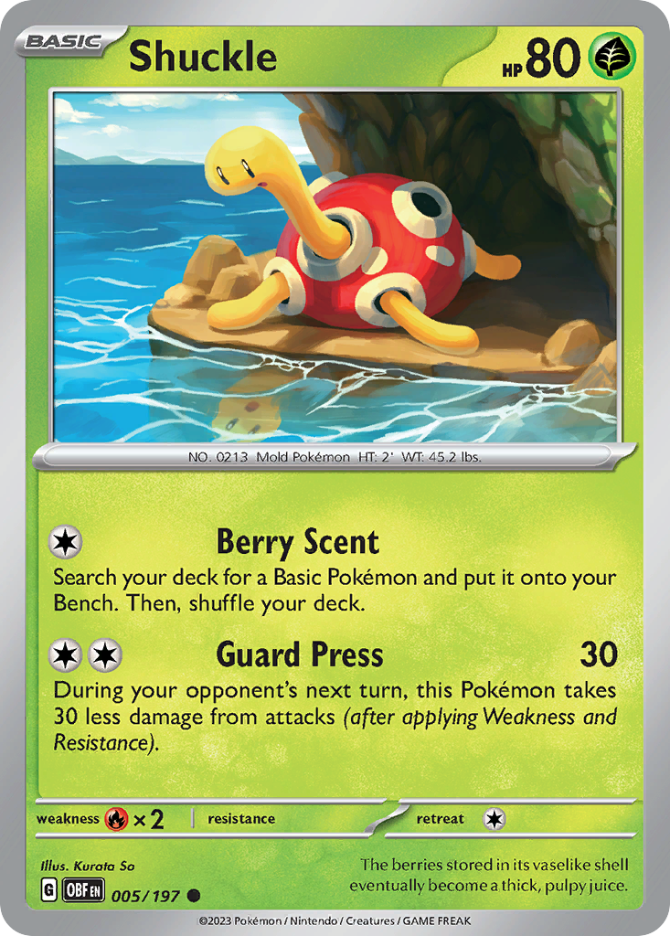 Shuckle - Obsidian Flames 005/197 (Foil) - Near Mint