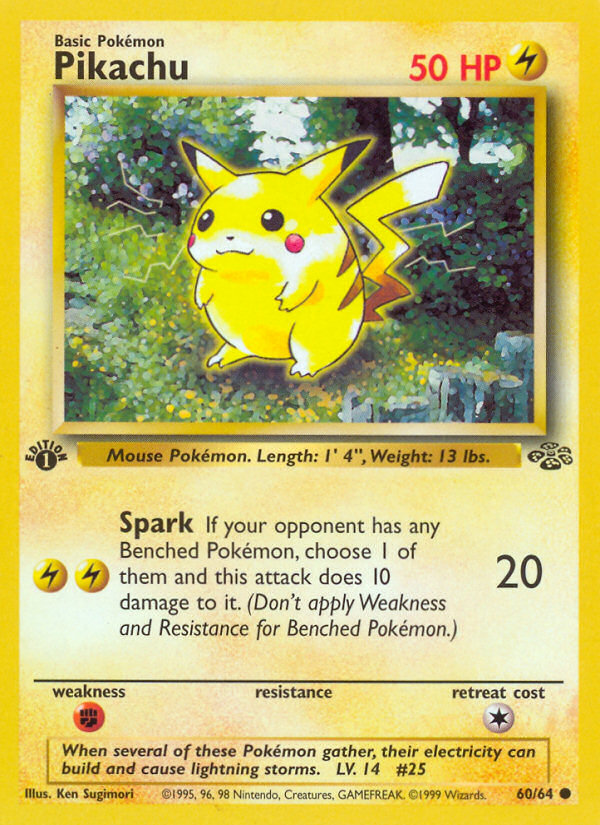 Pikachu - Jungle 60 - Moderately Played