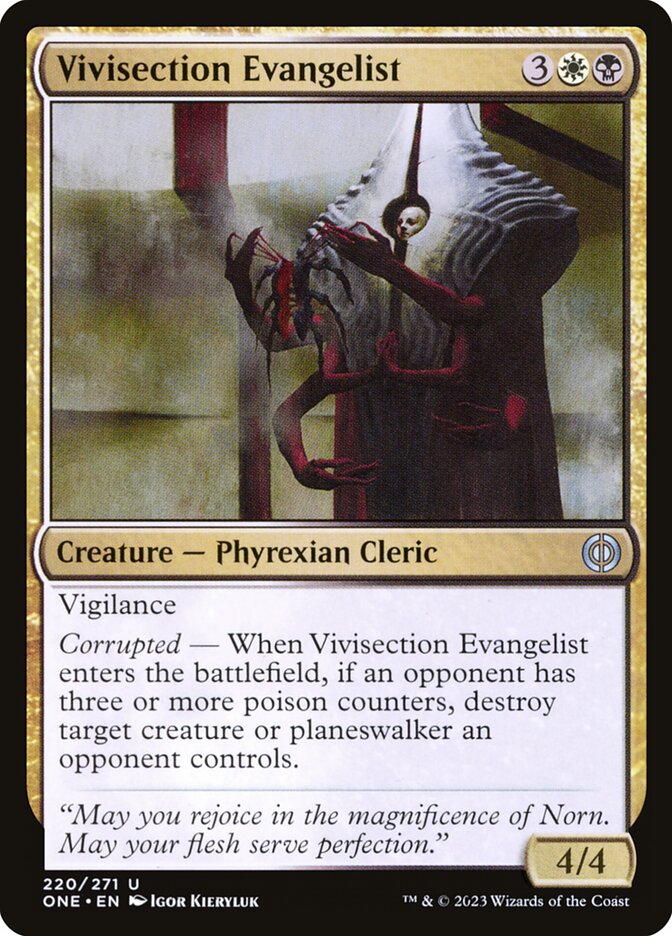 Vivisection Evangelist - Phyrexia: All Will Be One 220