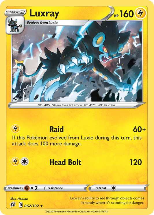 Luxray - Rebel Clash 062/192  (Foil) - Near Mint