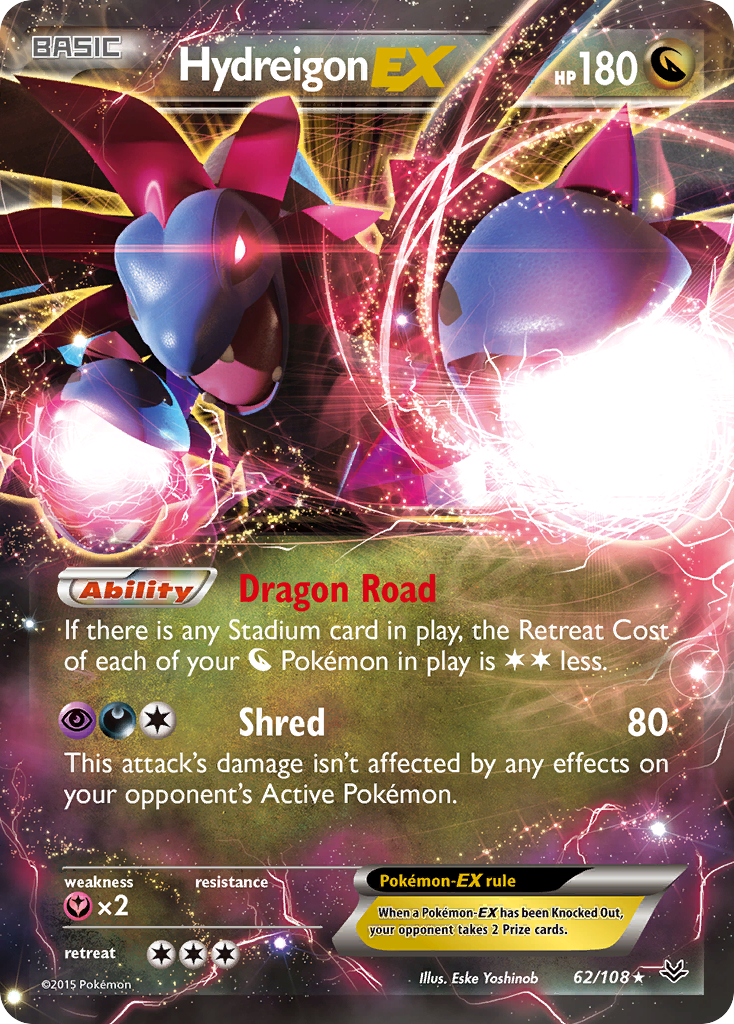 Hydreigon EX - Roaring Skies 62 (Foil) - Lightly Played