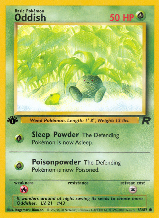 Oddish - Team Rocket 63 - Near Mint