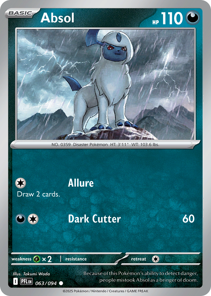 Absol - Phantasmal Flames 063/094 (Foil) - Near Mint