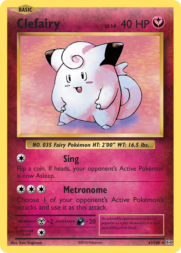 Clefairy - Evolutions 63/108 (Foil) - Moderately Played