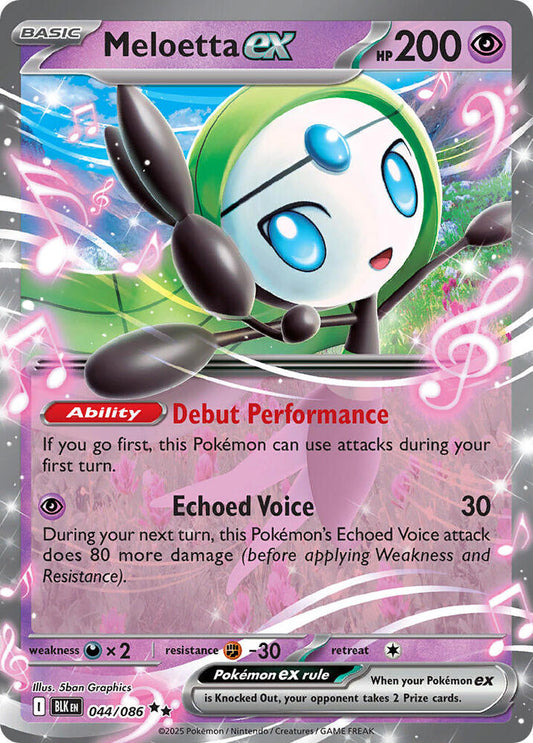 Meloetta ex - Black Bolt 044/086 (Foil) - Near Mint