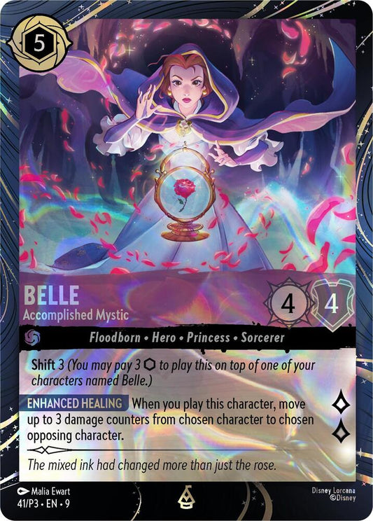 Belle - Accomplished Mystic - Disney Lorcana Promo Cards 41/P3  (Foil) - Near Mint