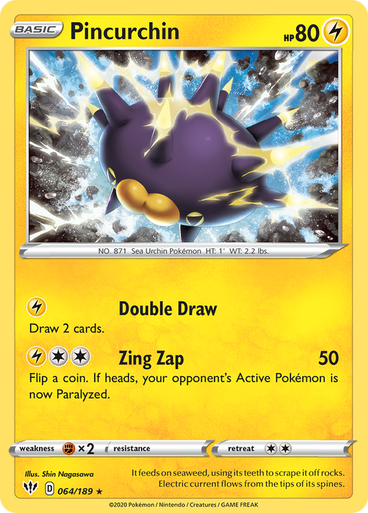 Pincurchin - Darkness Ablaze 064/189 (Foil) - Near Mint