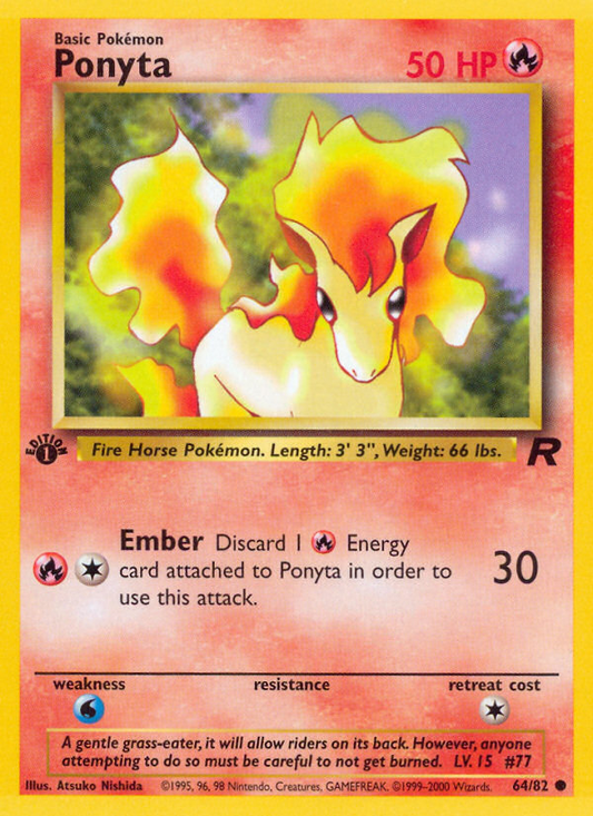 Ponyta - Team Rocket 64 - Near Mint