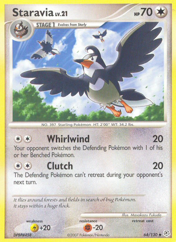 Staravia - Diamond and Pearl 64  (Foil) - Lightly Played